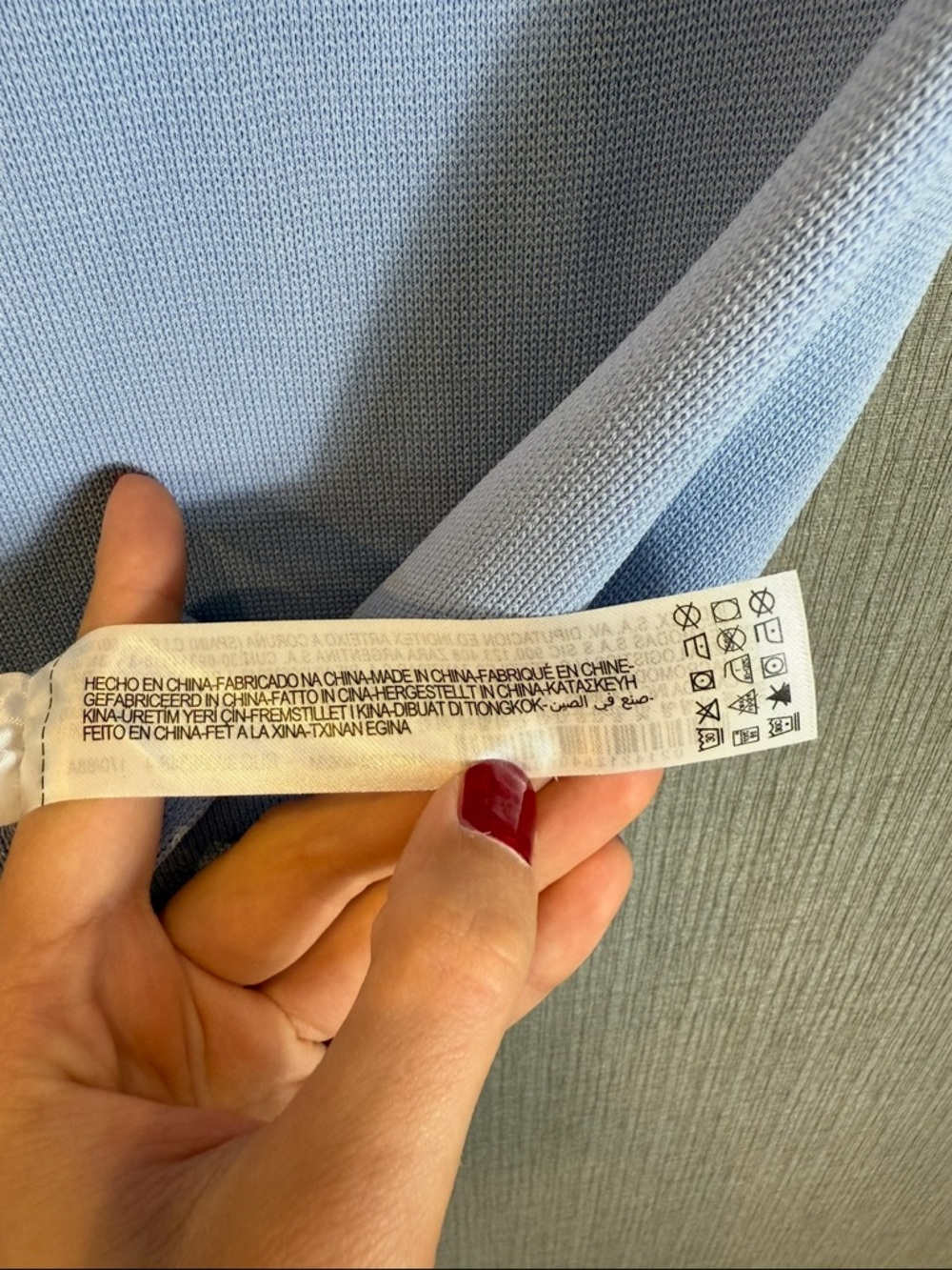 ZARA Baby Blue Bandage Knit Strapless Tube Mini Dress - Picture 8 of 10